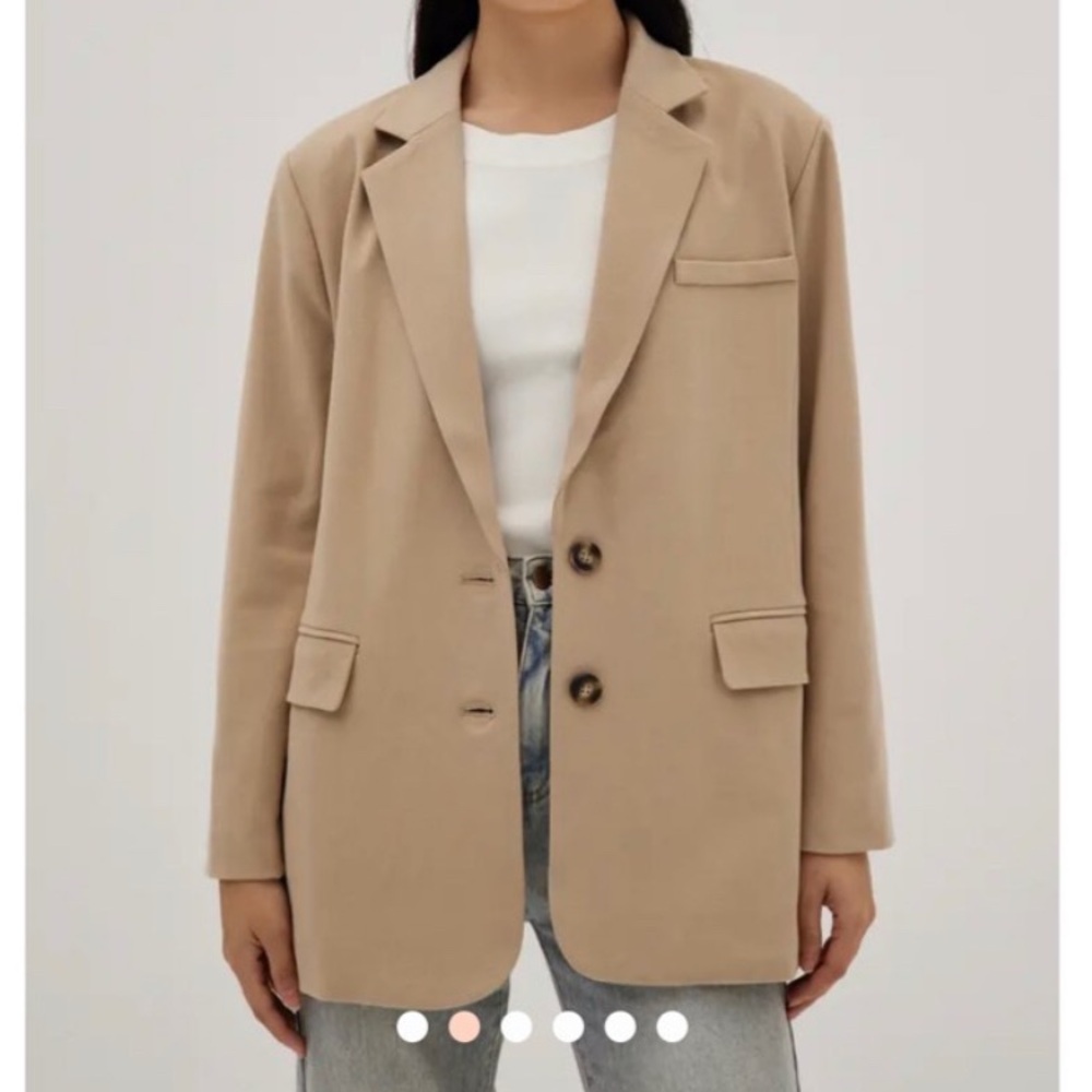 Love, Bonito Harlow Brushed Shoulder Padded Relaxed Blazer